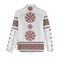 Ukraine Vyshyvanka Inspired Patterns Women Casual Shirt White