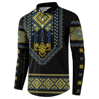 Ukraine Vyshyvanka Inspired Patterns Button Sweatshirt Ukraini Colors