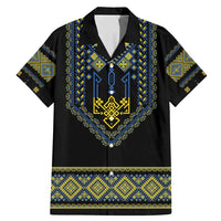 Ukraine Vyshyvanka Inspired Patterns Family Matching Mermaid Dress and Hawaiian Shirt Ukraini Colors