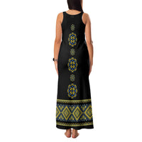 Ukraine Vyshyvanka Inspired Patterns Family Matching Tank Maxi Dress and Hawaiian Shirt Ukraini Colors