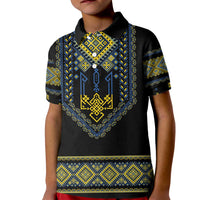 Ukraine Vyshyvanka Inspired Patterns Kid Polo Shirt Ukraini Colors