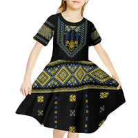 Ukraine Vyshyvanka Inspired Patterns Kid Short Sleeve Dress Ukraini Colors