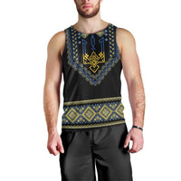 Ukraine Vyshyvanka Inspired Patterns Men Tank Top Ukraini Colors