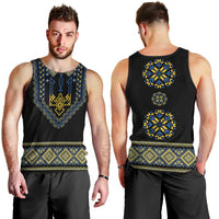 Ukraine Vyshyvanka Inspired Patterns Men Tank Top Ukraini Colors