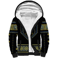 Ukraine Vyshyvanka Inspired Patterns Sherpa Hoodie Ukraini Colors