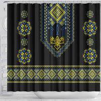 Ukraine Vyshyvanka Inspired Patterns Shower Curtain Ukraini Colors