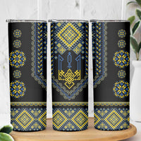 Ukraine Vyshyvanka Inspired Patterns Skinny Tumbler Ukraini Colors