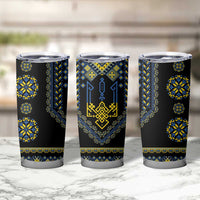 Ukraine Vyshyvanka Inspired Patterns Tumbler Cup Ukraini Colors