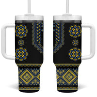 Ukraine Vyshyvanka Inspired Patterns Tumbler With Handle Ukraini Colors