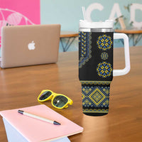 Ukraine Vyshyvanka Inspired Patterns Tumbler With Handle Ukraini Colors