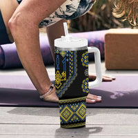 Ukraine Vyshyvanka Inspired Patterns Tumbler With Handle Ukraini Colors
