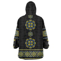 Ukraine Vyshyvanka Inspired Patterns Wearable Blanket Hoodie Ukraini Colors