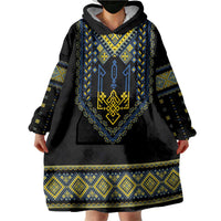 Ukraine Vyshyvanka Inspired Patterns Wearable Blanket Hoodie Ukraini Colors