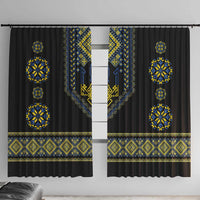 Ukraine Vyshyvanka Inspired Patterns Window Curtain Ukraini Colors