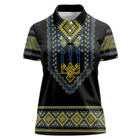 Ukraine Vyshyvanka Inspired Patterns Women Polo Shirt Ukraini Colors