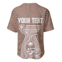 Personalised Guam Baseball Jersey Chamoro Latte Stone Mix Tropical - Brown LT7 - Wonder Print Shop