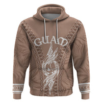 Custom Guam Hoodie Chamoro Latte Stone Mix Tropical - Brown - Wonder Print Shop