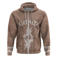 Custom Guam Hoodie Chamoro Latte Stone Mix Tropical - Brown - Wonder Print Shop