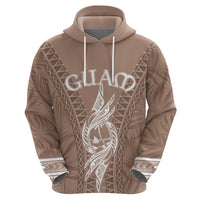 Custom Guam Hoodie Chamoro Latte Stone Mix Tropical - Brown - Wonder Print Shop