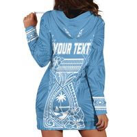 Personalised Guam Hoodie Dress Chamoro Latte Stone Mix Tropical - Blue - Wonder Print Shop