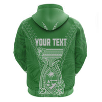 Custom Guam Hoodie Chamoro Latte Stone Mix Tropical - Green - Wonder Print Shop