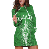 Personalised Guam Hoodie Dress Chamoro Latte Stone Mix Tropical - Green - Wonder Print Shop