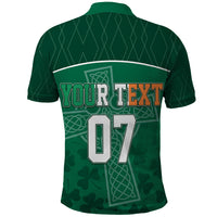 Personalised Ireland Rugby 2023 Polo Shirt Celtic Cross Mix Shamrocks - Wonder Print Shop