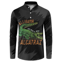 Alligator Alcatraz Button Sweatshirt ICE With A Bite - Wonder Print Shop