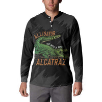 Alligator Alcatraz Button Sweatshirt ICE With A Bite - Wonder Print Shop