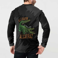Alligator Alcatraz Button Sweatshirt ICE With A Bite - Wonder Print Shop
