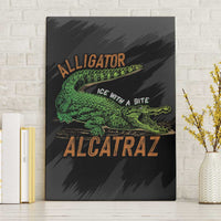 Alligator Alcatraz Canvas Wall Art ICE With A Bite - Wonder Print Shop