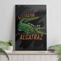 Alligator Alcatraz Canvas Wall Art ICE With A Bite - Wonder Print Shop