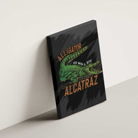 Alligator Alcatraz Canvas Wall Art ICE With A Bite - Wonder Print Shop