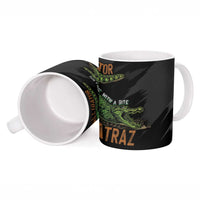 Alligator Alcatraz Ceramic Mug ICE With A Bite - Wonder Print Shop