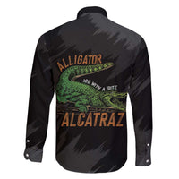 Alligator Alcatraz Family Matching Off The Shoulder Long Sleeve Dress and Hawaiian Shirt ICE With A Bite - Wonder Print Shop