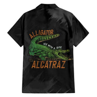 Alligator Alcatraz Family Matching Off Shoulder Short Dress and Hawaiian Shirt ICE With A Bite - Wonder Print Shop