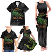 Alligator Alcatraz Family Matching Tank Maxi Dress and Hawaiian Shirt ICE With A Bite - Wonder Print Shop