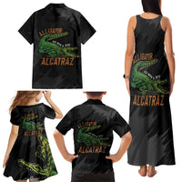 Alligator Alcatraz Family Matching Tank Maxi Dress and Hawaiian Shirt ICE With A Bite - Wonder Print Shop