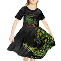 Alligator Alcatraz Kid Short Sleeve Dress ICE With A Bite - Wonder Print Shop