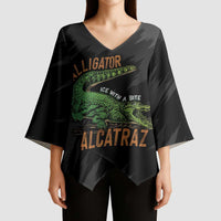 Alligator Alcatraz Kimono Sleeve Blouse ICE With A Bite - Wonder Print Shop