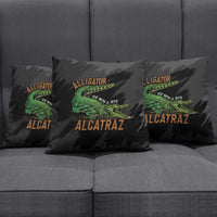 Alligator Alcatraz Pillow Cover ICE With A Bite - Wonder Print Shop