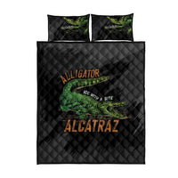 Alligator Alcatraz Quilt Bed Set ICE With A Bite - Wonder Print Shop