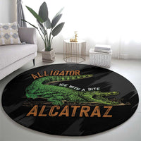 Alligator Alcatraz Round Carpet ICE With A Bite - Wonder Print Shop