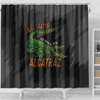 Alligator Alcatraz Shower Curtain ICE With A Bite - Wonder Print Shop