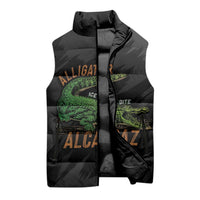 Alligator Alcatraz Sleeveless Puffer Jacket ICE With A Bite - Wonder Print Shop