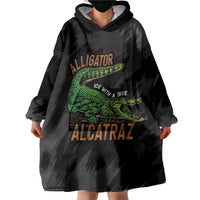 Alligator Alcatraz Wearable Blanket Hoodie ICE With A Bite - Wonder Print Shop