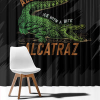 Alligator Alcatraz Window Curtain ICE With A Bite - Wonder Print Shop