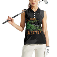 Alligator Alcatraz Women Sleeveless Polo Shirt ICE With A Bite - Wonder Print Shop