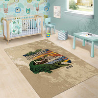 Alligator Alcatraz Retro Area Rug The Swamp - Wonder Print Shop
