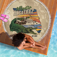 Alligator Alcatraz Retro Beach Blanket The Swamp - Wonder Print Shop